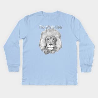 White-lion animal Kids Long Sleeve T-Shirt